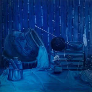 Blue Still Life Oil Painting