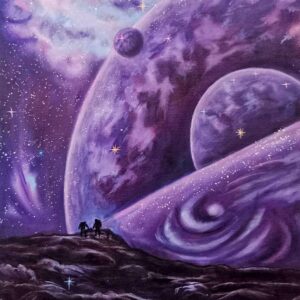 Purple New World oil painting